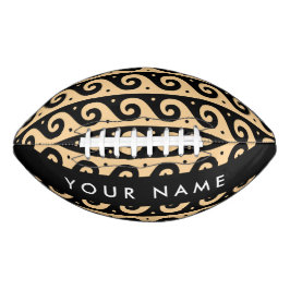 ギリシャの蛇行鍵、波の鍵、ブラウン、あなたの名前 アメリカンフットボール