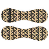 ギリシャの蛇行鍵、波の鍵、ブラウン、あなたの名前 ソフトボール (パネル)