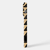 ギリシャの蛇行鍵、波の鍵、ブラウン、あなたの名前 iPhoneケース (左側面)