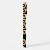 ギリシャの蛇行鍵、波の鍵、ブラウン、あなたの名前 iPhoneケース (右側面)