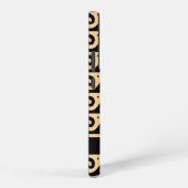 ギリシャの蛇行鍵、波の鍵、ブラウン、あなたの名前 SAMSUNG GALAXYケース (右側面)