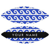 ギリシャの蛇行鍵、波の鍵、青、名前 アメリカンフットボール (パネル)