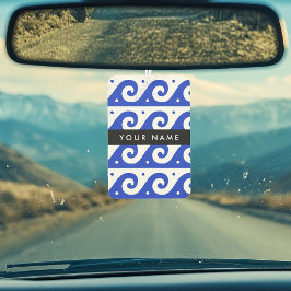 ギリシャの蛇行鍵、波の鍵、青、名前 カーエアーフレッシュナー