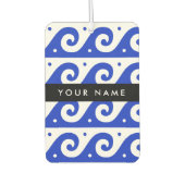 ギリシャの蛇行鍵、波の鍵、青、名前 カーエアーフレッシュナー (正面)