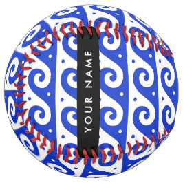 ギリシャの蛇行鍵、波の鍵、青、名前 ソフトボール