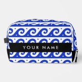 ギリシャの蛇行鍵、波の鍵、青、名前 ドップキット (正面)