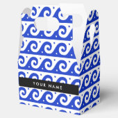 ギリシャの蛇行鍵、波の鍵、青、名前 フェイバーボックス (オープン)