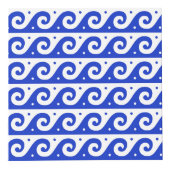 ギリシャの蛇行鍵、波の鍵、青、名前 フォトキューブ (正面)