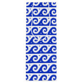 ギリシャの蛇行鍵、波の鍵、青、名前 ワインギフトバッグ (裏面)