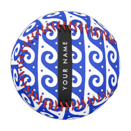 ギリシャの蛇行鍵、波の鍵、青、名前 野球ボール