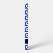 ギリシャの蛇行鍵、波の鍵、青、名前 SAMSUNG GALAXYケース (左側面)