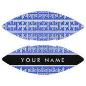 ギリシャの蛇行鍵Hブルー、お名前、パーソナライズ アメリカンフットボール (パネル)