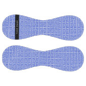 ギリシャの蛇行鍵Hブルー、お名前、パーソナライズ ソフトボール (パネル)