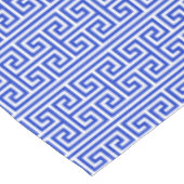 ギリシャの蛇行鍵Hブルー、お名前、パーソナライズ テーブルクロス (アングル)