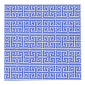 ギリシャの蛇行鍵Hブルー、お名前、パーソナライズ フォトキューブ (右)