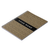 ギリシャの蛇行鍵H Brown、お名前、パーソナライズ ノートブック (左側)