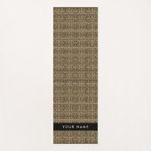 ギリシャの蛇行鍵H Brown、お名前、パーソナライズ ヨガマット (正面)