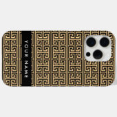 ギリシャの蛇行鍵H Brown、お名前、パーソナライズ Case-Mate iPhoneケース (裏面 (横))