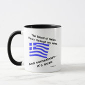 ギリシャの血が時々ウゾで満たされる マグカップ (左)