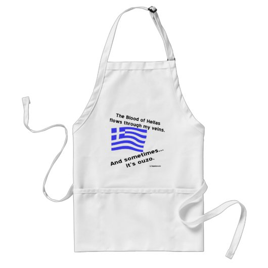 ギリシャの血とウゾ スタンダードエプロン (正面)