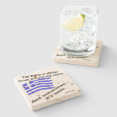 ギリシャの血とウゾ ストーンコースター (横)