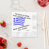 ギリシャの血とウゾ 縁ありカクテルナプキン (インサイチュ)