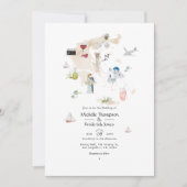 ギリシャの行先写真の地図 招待状 (正面)