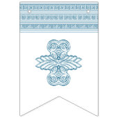 ギリシャの要素を持つブルーバースデーパーティー バンティングフラッグ (第1の旗)