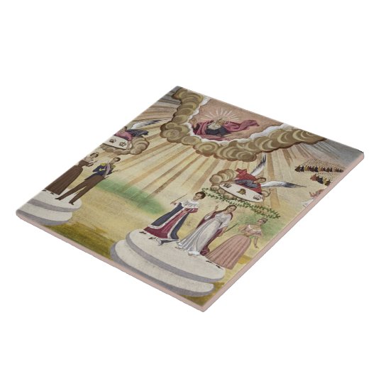 ギリシャの解放のための神への祈りの言葉、 タイル (側面)