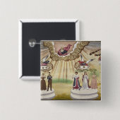 ギリシャの解放のための神への祈りの言葉、 缶バッジ (正面&裏面)