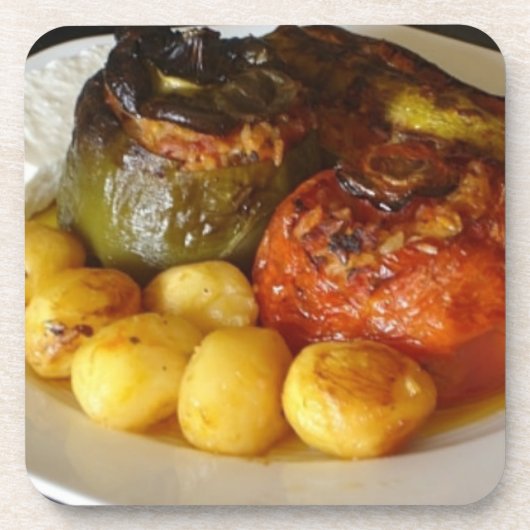 ギリシャの詰まったな野菜(Gemista) コースター (正面)