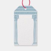 ギリシャの誕生日パーティーと青い列ありがとう ギフトタグ (裏面)