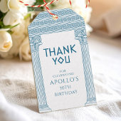 ギリシャの誕生日パーティーと青い列ありがとう ギフトタグ