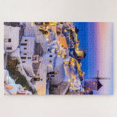 ギリシャの象徴的な夕日の美しいを捉える ジグソーパズル (横)