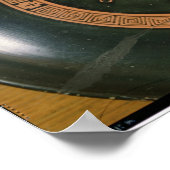 ギリシャの赤姿カップ、ヘルメス神を描く ポスター (角)