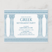 ギリシャの退職パーティーのポストカード（青） ポストカード (正面)