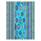 ギリシャの邪悪な目とギリシャの鍵オーナメント テーブルクロス (正面)