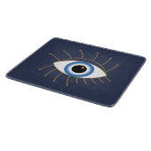 ギリシャの邪悪な目と点滅の青い白金ゴールド カッティングボード (角)