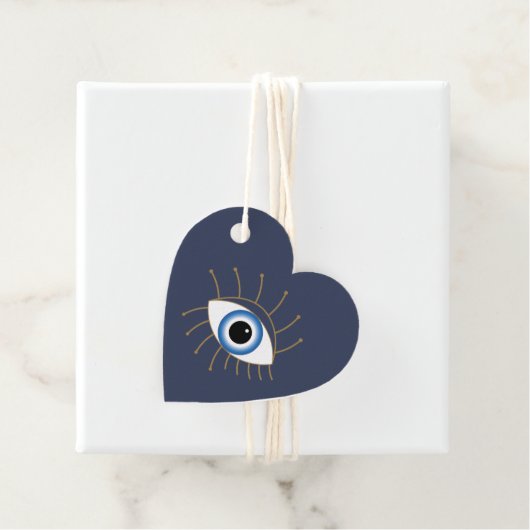 ギリシャの邪悪な目と点滅の青い白金ゴールド フェイバータグ (インサイチュ)