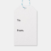 ギリシャの邪悪な目のパターンブルー白黒 ギフトタグ (裏面)