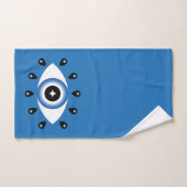 ギリシャの邪悪な目のパターンブルー白黒 バスタオルセット (ハンドタオル)