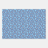 ギリシャの邪悪な目のパターンラッピング紙シート ラッピングペーパーシート (正面3)