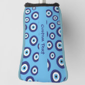 ギリシャの邪悪な目のパターン ゴルフヘッドカバー (回転90)