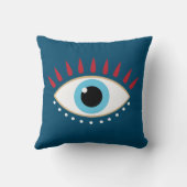 ギリシャの邪悪な目の赤い睫毛 クッション (裏面)