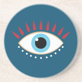 ギリシャの邪悪な目の赤い睫毛 コースター