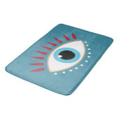 ギリシャの邪悪な目の赤い睫毛 バスマット (アングル)