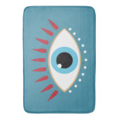 ギリシャの邪悪な目の赤い睫毛 バスマット (正面縦)