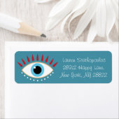 ギリシャの邪悪な目の赤い睫毛 ラベル (インサイチュ)