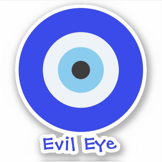 ギリシャの邪悪な目 シール (正面)