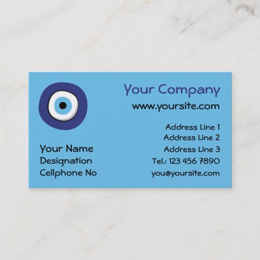 ギリシャの邪悪な目 名刺 (正面)